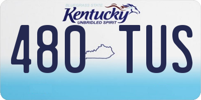 KY license plate 480TUS