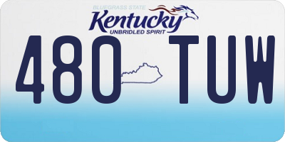 KY license plate 480TUW