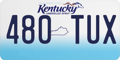 KY license plate 480TUX