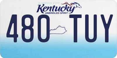 KY license plate 480TUY