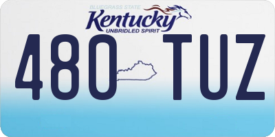 KY license plate 480TUZ
