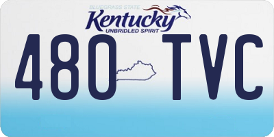KY license plate 480TVC