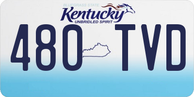 KY license plate 480TVD