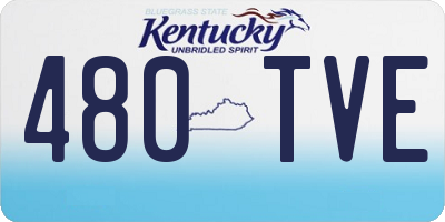 KY license plate 480TVE