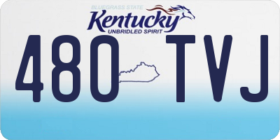 KY license plate 480TVJ