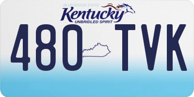 KY license plate 480TVK
