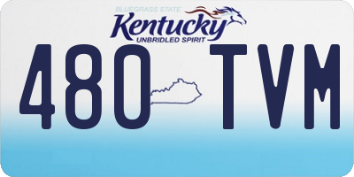 KY license plate 480TVM