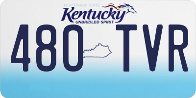 KY license plate 480TVR