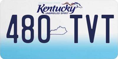 KY license plate 480TVT