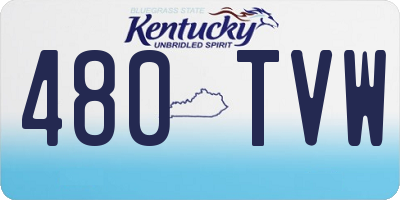 KY license plate 480TVW