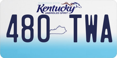 KY license plate 480TWA