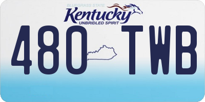 KY license plate 480TWB