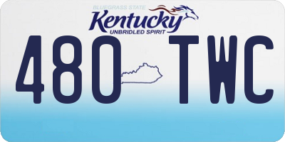 KY license plate 480TWC