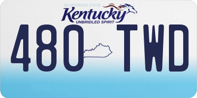 KY license plate 480TWD