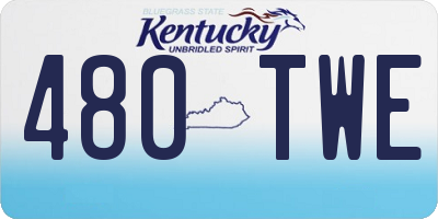KY license plate 480TWE