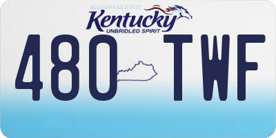 KY license plate 480TWF
