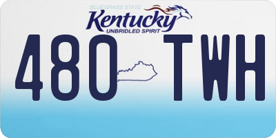 KY license plate 480TWH