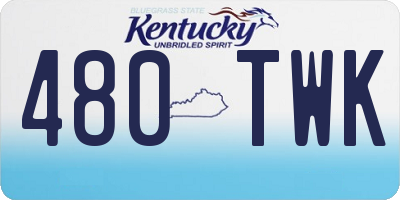 KY license plate 480TWK