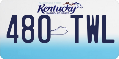 KY license plate 480TWL