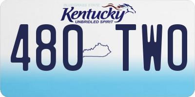 KY license plate 480TWO