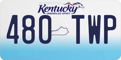 KY license plate 480TWP