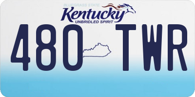 KY license plate 480TWR