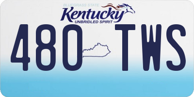 KY license plate 480TWS