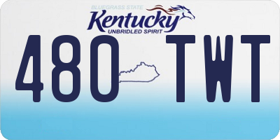 KY license plate 480TWT
