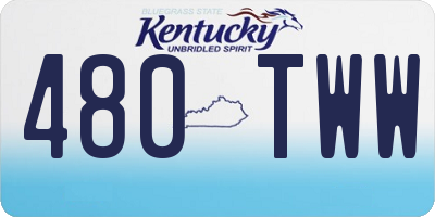 KY license plate 480TWW