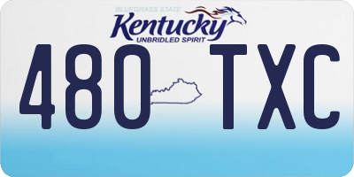 KY license plate 480TXC
