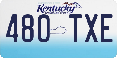 KY license plate 480TXE