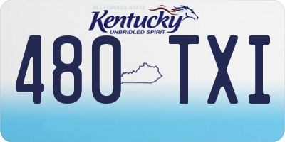 KY license plate 480TXI