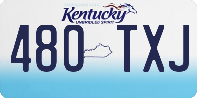 KY license plate 480TXJ