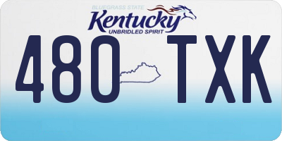 KY license plate 480TXK