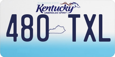 KY license plate 480TXL