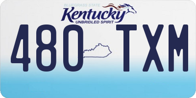 KY license plate 480TXM