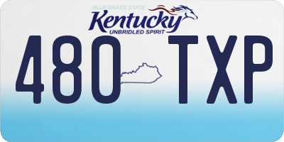 KY license plate 480TXP