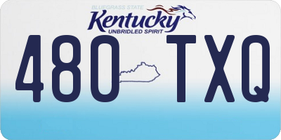 KY license plate 480TXQ