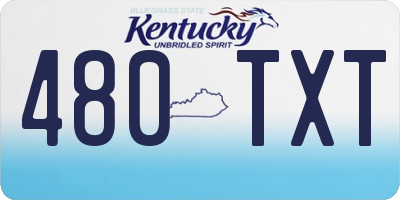 KY license plate 480TXT