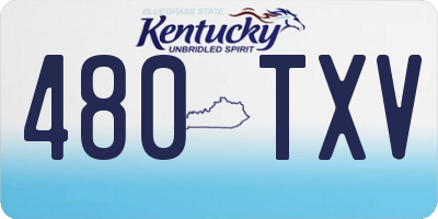 KY license plate 480TXV