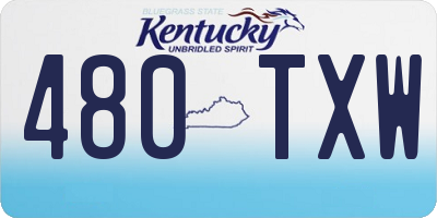 KY license plate 480TXW