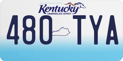 KY license plate 480TYA