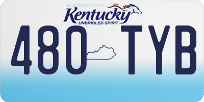 KY license plate 480TYB