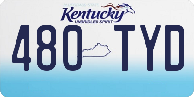 KY license plate 480TYD