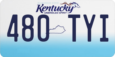 KY license plate 480TYI