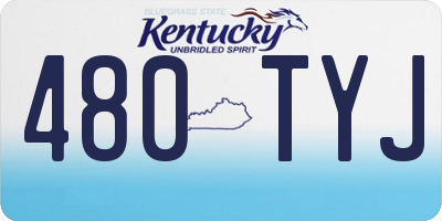 KY license plate 480TYJ