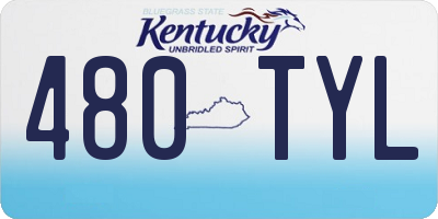 KY license plate 480TYL