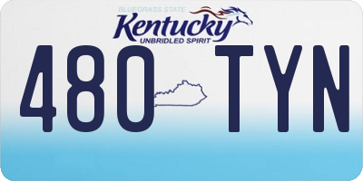 KY license plate 480TYN