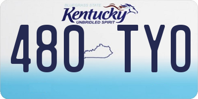 KY license plate 480TYO