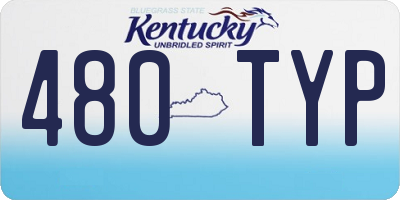 KY license plate 480TYP